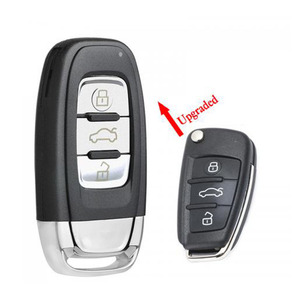 สำหรับออดี้ A6L Q7พับอัพเกรด3ปุ่ม Keyless Go สมาร์ทรีโมทกุญแจรถกรณีปก Fob ที่มีคีย์ขนาดเล็ก - Product Image 1