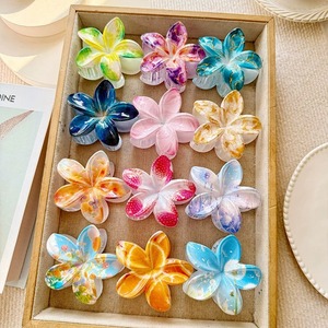 Hawaii Plumeria Flower Claw Clip Nonslip Hoa Tóc Claw Clip Cho Dày Mỏng Tóc Dễ Thương Lớn Hoa Tóc Claw Clip Cho Phụ Nữ - Product Image 1