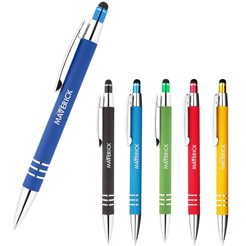 Metal Matt Finishing Celena Stylus Soft Touch Pen Cheap Custom Logo Printed Ballpen Ballpoint Pen Plastic Promotional Gift Pen