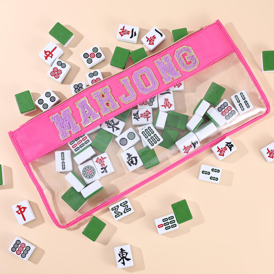 mahjong with rose red bag