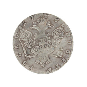 Artificial 1766 Silver Dollar Russian Rouble Russian Ruler Catherine II Double-headed Eagle Collection Commemorative Coin Art - Product Image 2