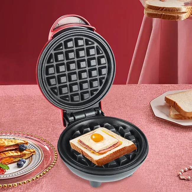 Personalizado mini bolha ovo elétrico antiaderente sanduicheira cone aparece vara portátil pão torradeira waffle fabricantes formas máquina