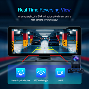 6.86英寸无线CarPlay & 安卓汽车2k车载DVR辅助蓝牙调频Airplay Miracast全球定位系统导航ADAS后视镜摄像头 - Product Image 6