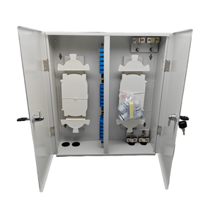 Double Door 48 count Fibre Wall Mounting Enclosures ftth fiber termination wall enclosure metal