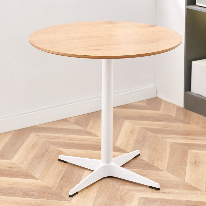 Wood grain desktop + white legs-density board surface