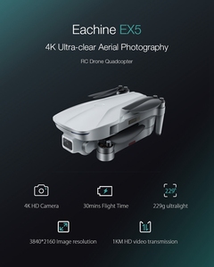 EX5 <strong>Pro</strong> 2Axis Gimbal EIS Long Distance Mini 30 Minutes Long Flight Time 4k Camera GPS Foldable RC Quadcopter Drone - Product Image 6
