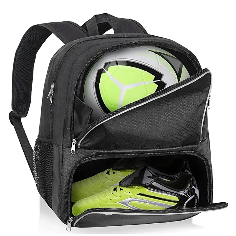 Sac à dos de basket-ball Grand sac de sport avec support de balle séparé Compartiment à chaussures Idéal pour le basket-ball Football Gym