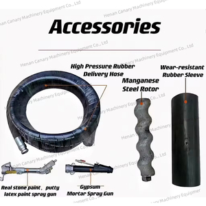 511 tự động vữa thạch cao xi măng tường thạch cao Máy 38mm vữa phun máy với máy bơm và động cơ thành phần cốt lõi - Product Image 5