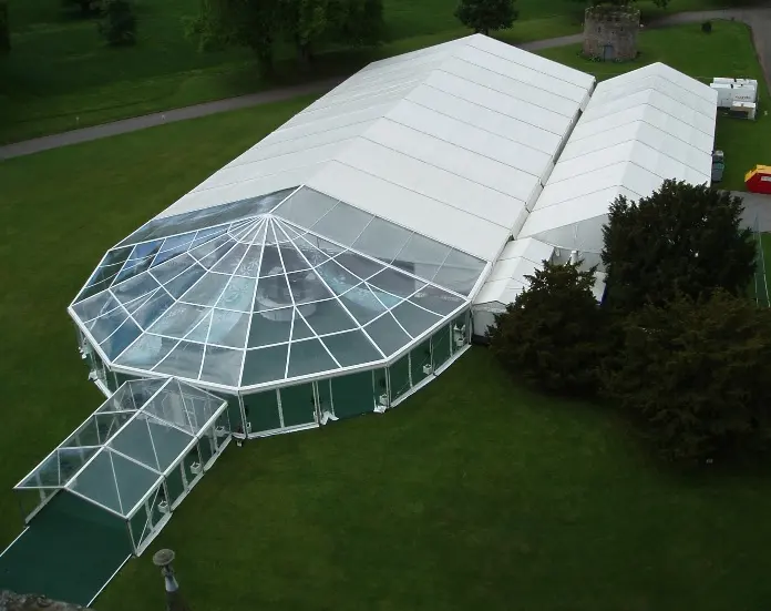 KENTEN Mega PVC Weiß Großer Aluminium rahmen Festzelt Party Music Festival Zelte für Riesen veranstaltungen Starke Wetter beständigkeit