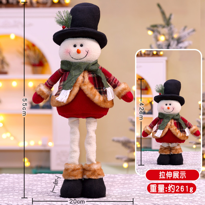 Bonhomme de neige télescopique moyen 55 cm - voir photo taille indiquée