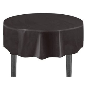 批发定制纯色桌布可重复使用塑料PEVA派对圆形矩形桌布 - Product Image 6