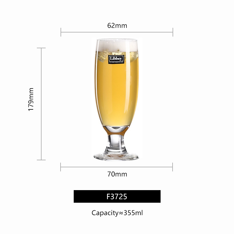 Clear 355ml ambassador beer mug f3725