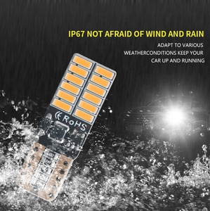 Yobis T10 4014 24SMD LED çip genişlik işık plaka işık araç İç işık ile çok renkli t10 led canbus canbus t10 led - Product Image 6