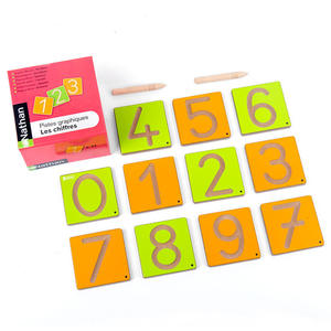Educational <strong>Toy</strong> Wooden Groove Blind <strong>Writing</strong> and Calligraphy Board Kids Numbers and Letters Learning Board - Product Image 2
