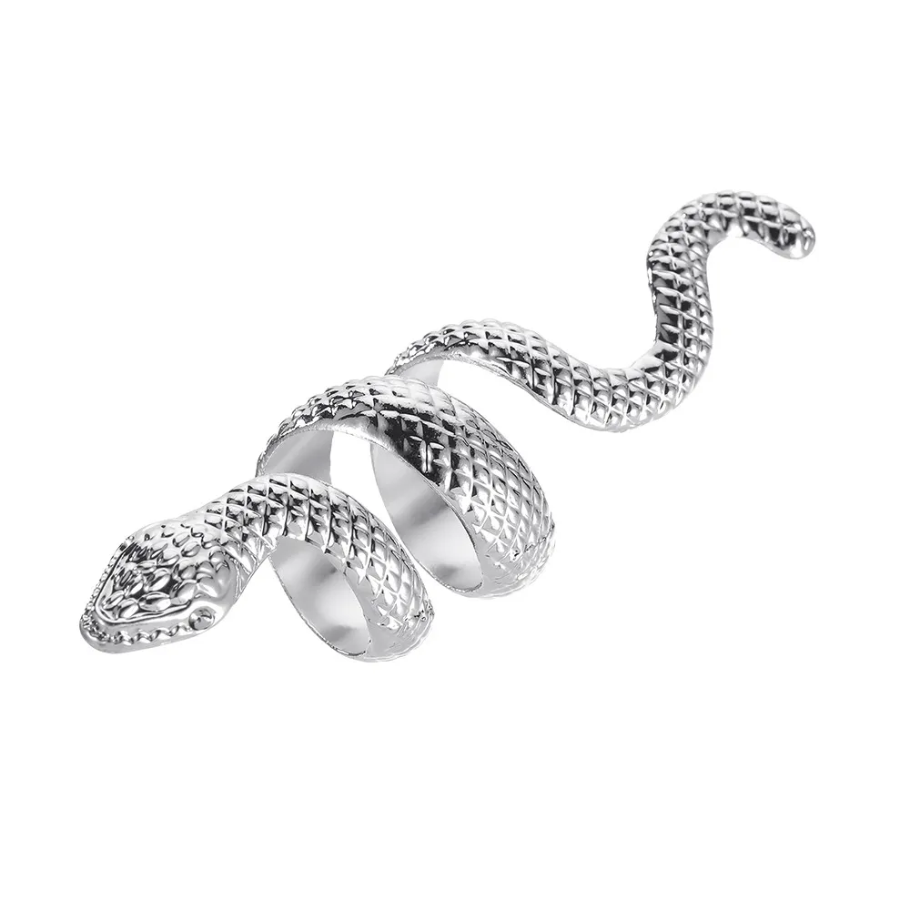 Anillo de serpiente de Animal de Metal Punk para mujer, nuevo diseño, venta al por mayor de fábrica