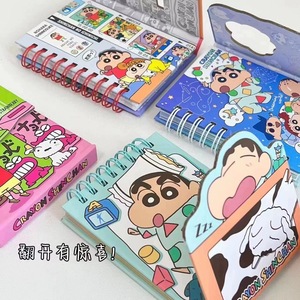 Crayon Shin-chan A5 Portable <strong>Notebook</strong> <strong>with</strong> Magnetic Button Coil Same Style Xiaohongshu <strong>Colorful</strong> Pages and Sticky <strong>Notes</strong> - Product Image 5