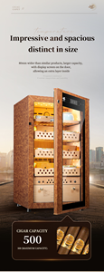 Temperature and <strong>Humidity</strong> Balanced Cigar Humidor Cooler Cabinet with Electrical Water Filling and Draining System - Product Image 3