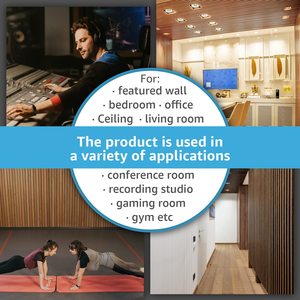 सजावटी खरीद परफोर्टेड लकड़ी संगीत स्टूडियो 3 डी स्टूडियो स्लेट लकड़ी के छत फोम को महसूस किया - Product Image 6