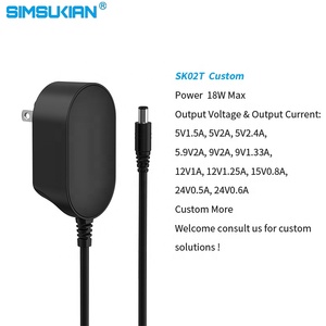 Para Simsukian 100 240V entrada 24V 0.75a fuente de alimentación de salida enchufe de pared blanco AC DC adaptador se adapta 4,5 V 5V 2a 12V 750ma 4,5 V 5V 2a - Product Image 2
