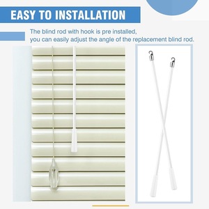 30cm (12 inch) PVC Venetian mù biến Rod phụ kiện Rèm Trắng nhựa kéo Rod biến Phụ kiện Que - Product Image 4