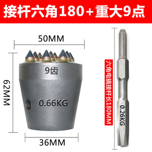 Carbide Tipped đầu tròn <span class=keywords><strong>bushing</strong></span> búa công cụ <span class=keywords><strong>Hex</strong></span> Shank với 10 răng được thiết kế cho concre đá mài - Product Image 5