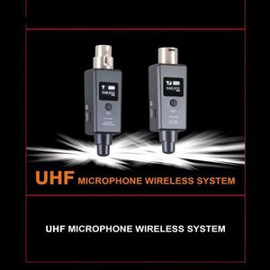 ワイヤレスマイクXLRトランスミッターアダプターに配線されたプロフェッショナルUHFワイヤレスマイクシステムトランスミッターおよびレシーバー - Product Image 5