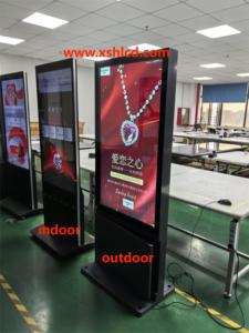 Apoio exterior esperto da tevê do LCD 1080P <span class=keywords><strong>Download</strong></span> APP Weatherproof 49 55 inch quiosque digital exterior do signage para postos de gasolina