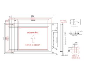 4.7 Inch 320x240 Lcd Module 8 Bit Parallel Greyscale Lcd Module 320240 Stn Blue Monochrome Display 16x2 - Product Image 3