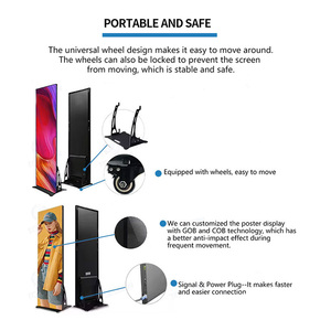 Super Slim <strong>Light</strong> Weight P1.6 P1.8 P2 P2.5 Full Color LED Poster Display Screen 640mm X 1920mm - Product Image 3