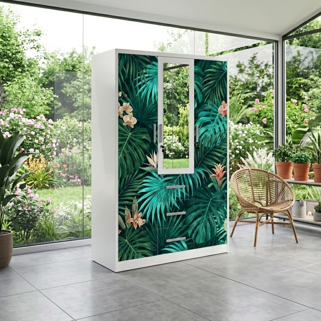 Armoire de chambre à motif batik floral