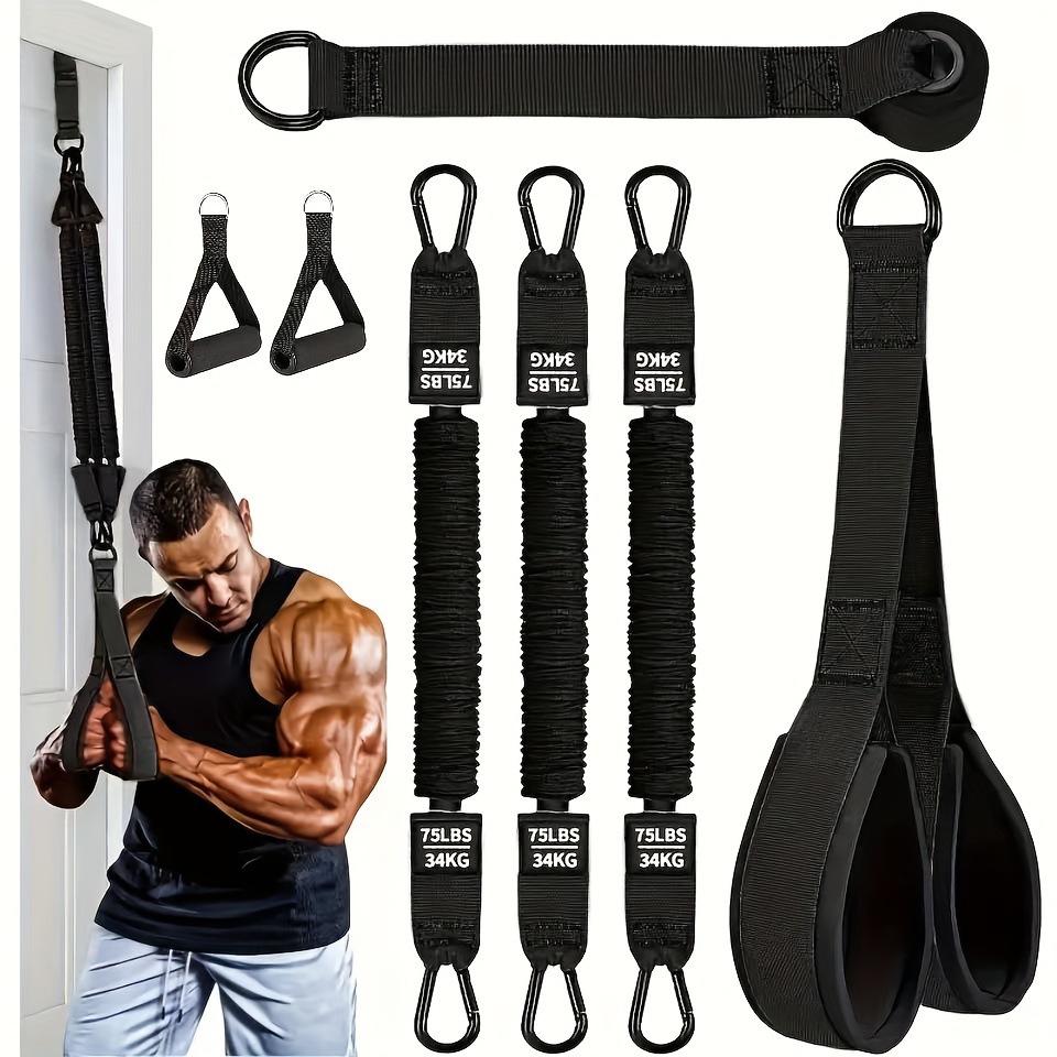Allenatore per la forza delle braccia nero + maniglie