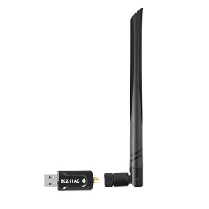 迷你无线适配器usb wifi加密狗300mbps USB3.0接收器加密狗双频2.4GHz/5ghz带台式天线网卡 - Product Image 3