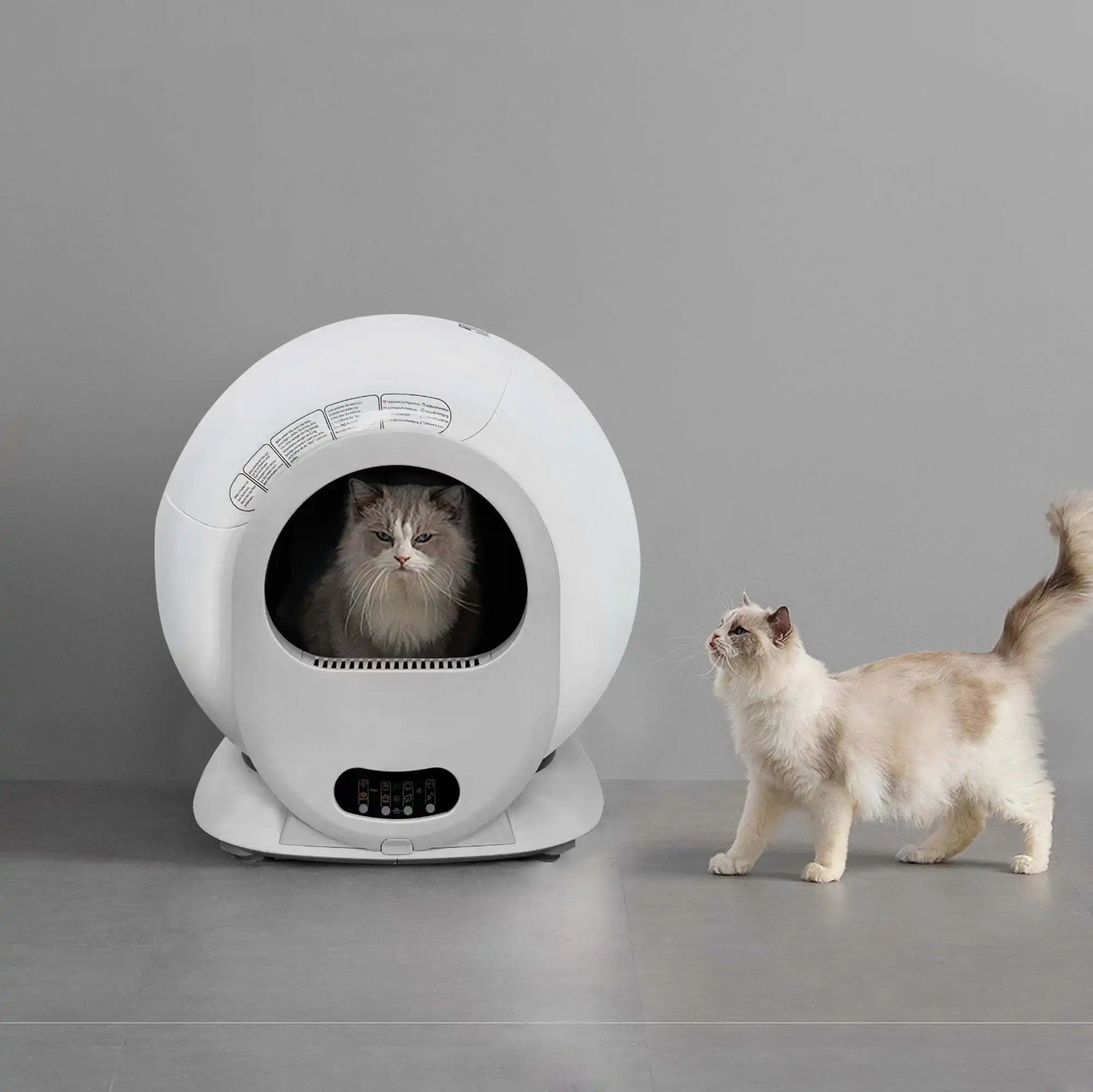 Vật nuôi nhà vệ sinh mèo cung cấp ứng dụng điều khiển từ xa mèo nhà vệ sinh tự làm sạch hộp rác Robot mèo tự động
