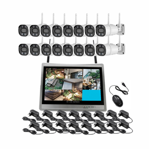 Jianvision High-End 16 canales 5MP 12 pulgadas LCD Monitor NVR Sistema Wifi Cámara de red inalámbrica con audio bidireccional Eseecloud App - Product Image 1