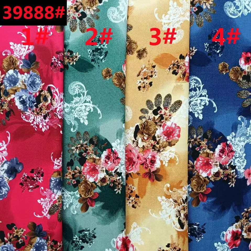 Meilleure vente personnalisé 100% imprimé viscose rayonne tissu 110GMS 45S Floral conceptions irrégulières motif doux beau pour chemise habillée
