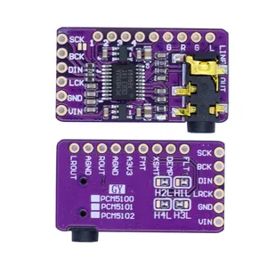 Arayüz I2S PCM5102A DAC dekoder GY-PCM5102 I2S oyuncu modülü ahududu Pi için pHAT formatı kurulu dijital PCM5102 ses kurulu
