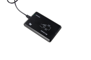 Lector de tarjetas de escritorio inteligente con interfaz USB para RFID sin contacto y material ABS de 13,56 MHz para tabletas - Product Image 5