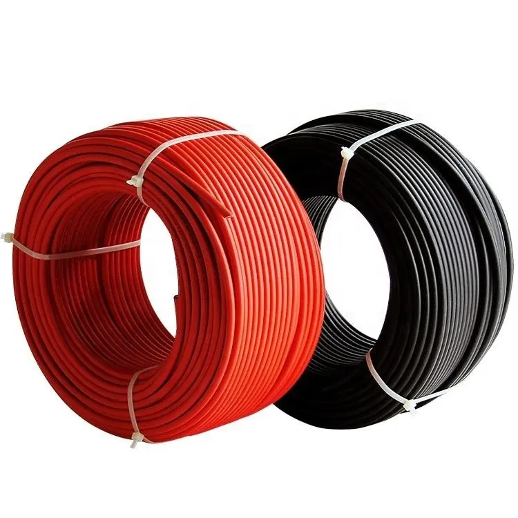 Aprobación TUV XLPO Cable solar de cobre estañado aislado 4MM 6MM 10MM 16MM 25MM 35MM Cable PV Cable de energía solar DC