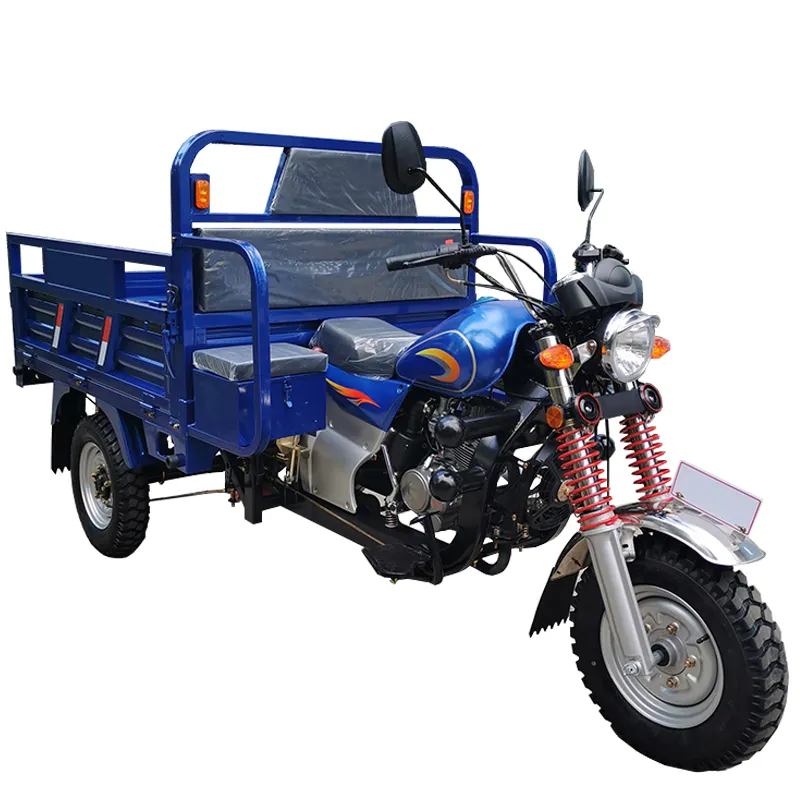 China fuel and agricultural power-assisted dumping heavy load truck petrol three wheel motorized motorcycle tricycle cargo