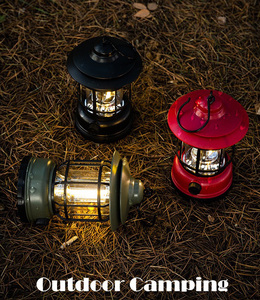 USB sạc Retro LED Cắm trại đèn lồng ngoài trời đèn pin phong cách lều ánh sáng cho bầu không khí và tán ánh sáng - Product Image 3