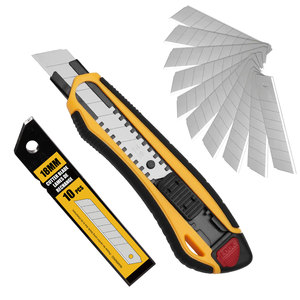 Economy 18mm Snap Off Blade <strong>Cutter</strong> Knife Non Slip Grip <strong>Bulk</strong> Pack for Office School and Home Use 100PCS - Product Image 3
