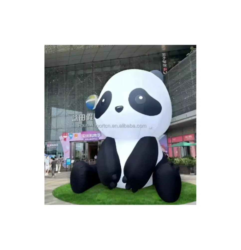 Globo inflable de Mascota de dibujos animados de Panda lindo para publicidad de eventos al aire libre