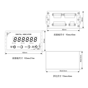 Indicatore digitale di uscita analogica Dt45 RS485 che pesano indicatore di pesatura della cella di carico del trasmettitore per le celle di carico dei sensori di forza - Product Image 5