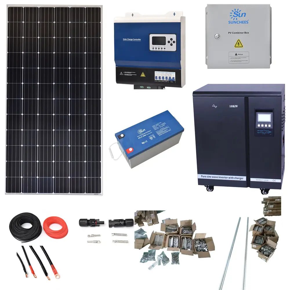 Placa solar para venda, energia solar para sistema de venda casa 10kw painel solar sistema de amarração de grade 2kw fotovoltaico 3kw 5kw