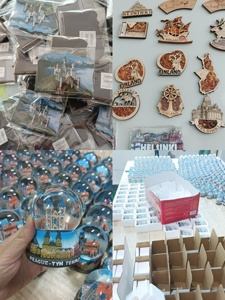 OEM klasik İsveç 3D el boyalı hatıra kar küre plaka buzdolabı MALMO GOTEBORG KIRUNA stokholm reçine buzdolabı mıknatısı - Product Image 6