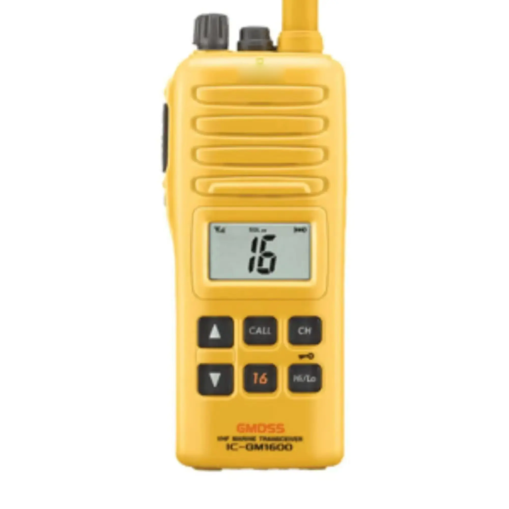 Foricom อุปกรณ์ IC-GM1600E แบบใช้มือถือ VHF วิทยุแบบสองทาง gmdss แบบพกพาสำหรับการเอาชีวิตรอดงานฝีมือความปลอดภัยสาธารณะขนาดกะทัดรัดและมีประสิทธิภาพ