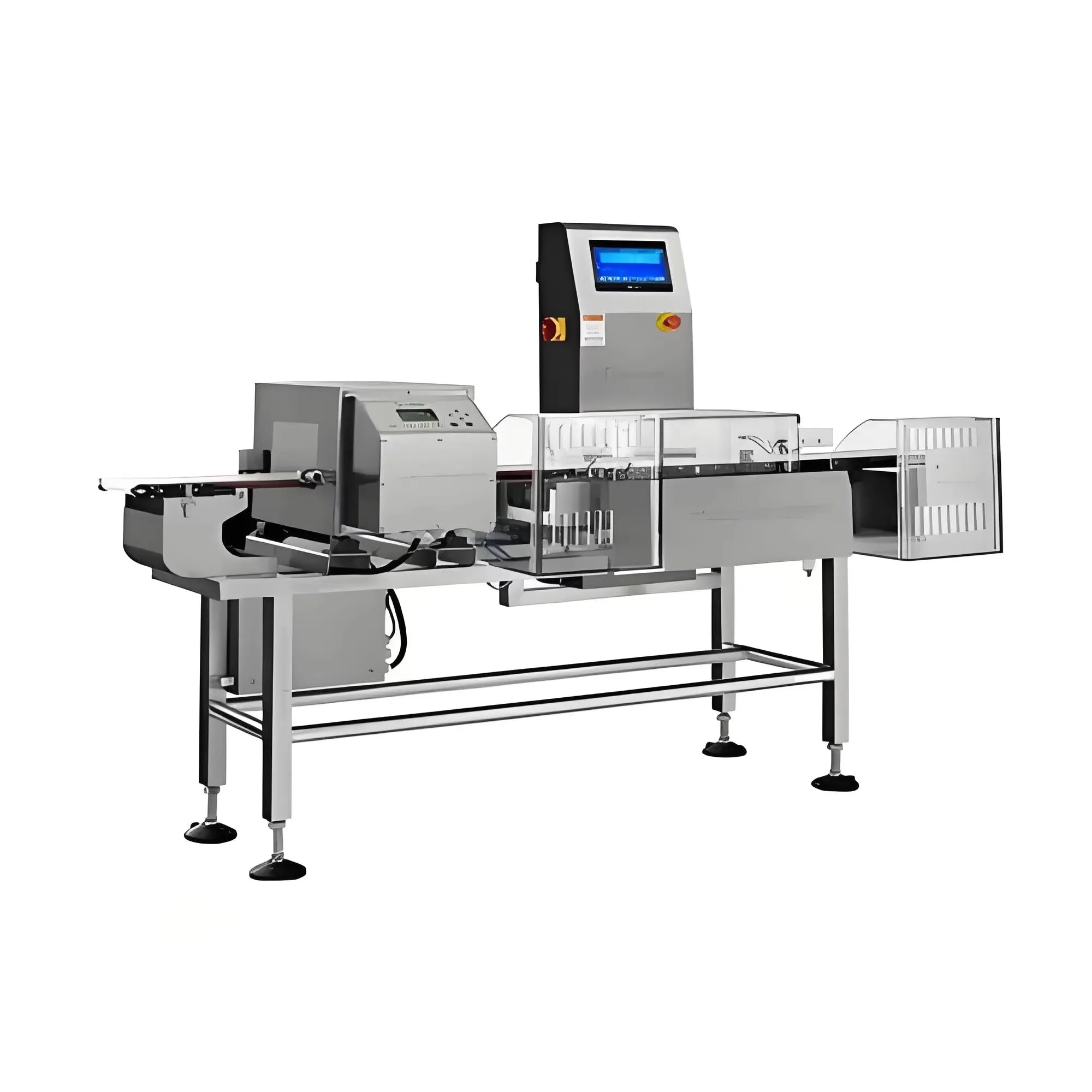 Detector de metales and weighing machine, this machine has two functions: metal detection and product weighing