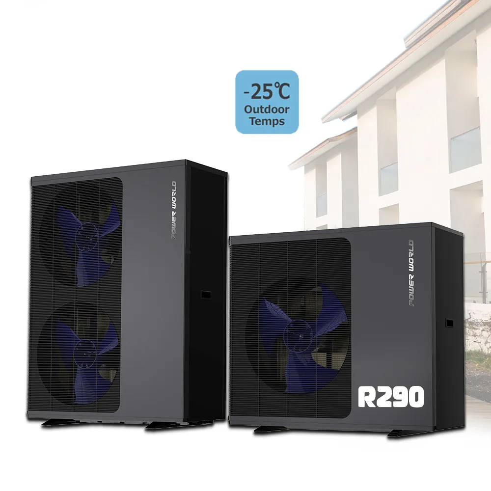 Bomba de calor de alta temperatura, inversor monobloque de 75 grados, r290, 12kw, fuente de aire, Popular, disponible en la UE