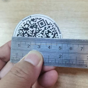 RFID Coin NFC Tag Plexiglas und weiches Epoxid material Ntg213 mit QR-Code NFC Round Adhesive Sticker Acryl karte für Restaurant - Product Image 3