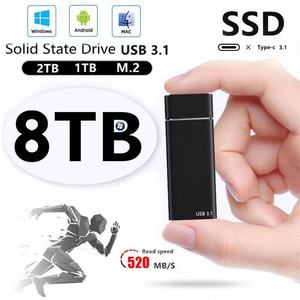 笔记本电脑用高速8t高容量USB 3.1外置硬盘轻型移动固态硬盘SATA 3.0扩展端口